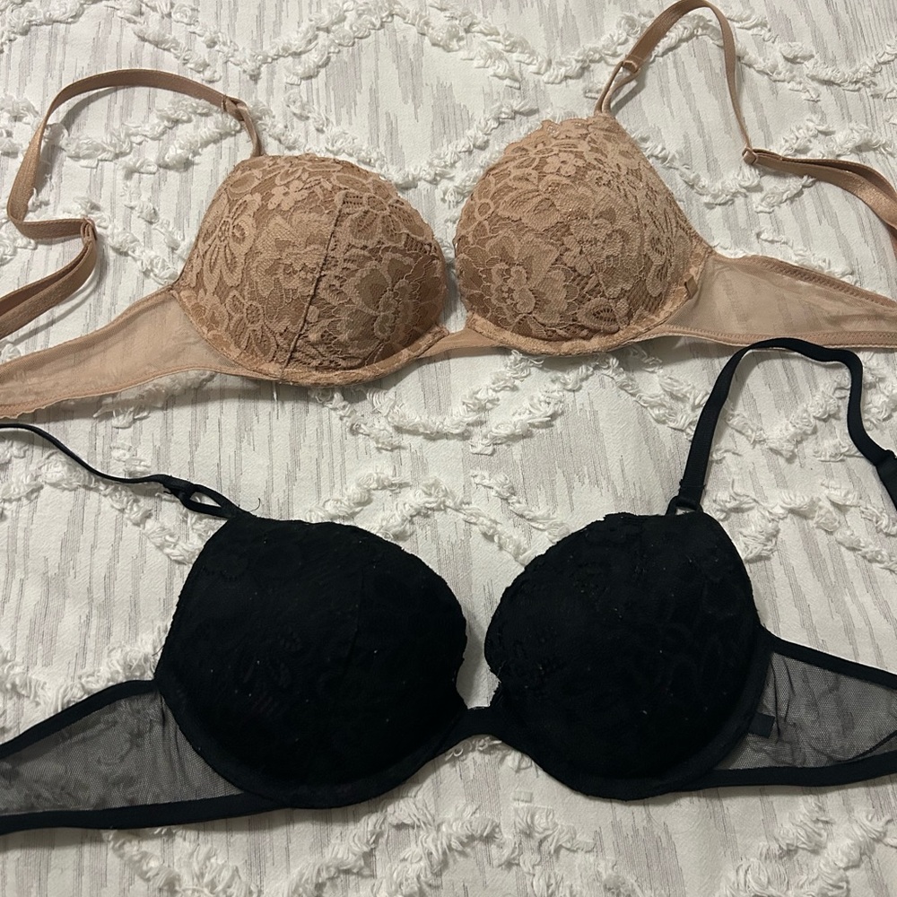 Two gently used Victoria’s Secret push up bras